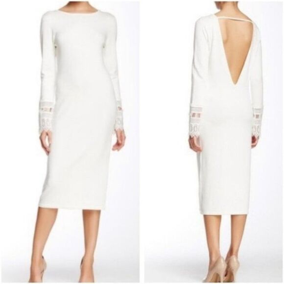 NWT Ivory Knit Midi Dress - Picture 1 of 10